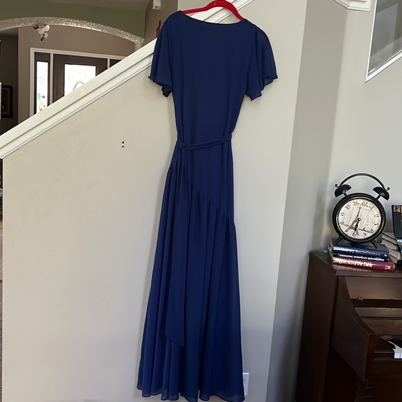 Lauren Ralph Lauren Crinkled Georgette Gown - Picture 10 of 15